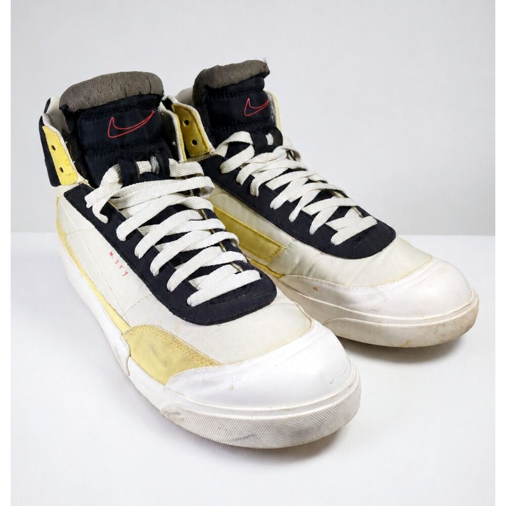 Nike N354 High Top Sneakers Men's US 10.5 White Navy Cream Casual Streetwear